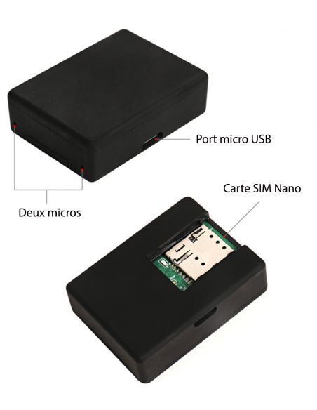 Micro GSM ecoute a distance - emplacement ports