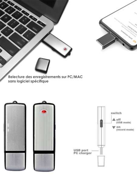 Cle USB enregistreur espion - methode de lecture