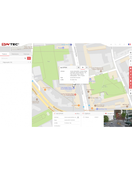 Licence/application GPS Spytec - map