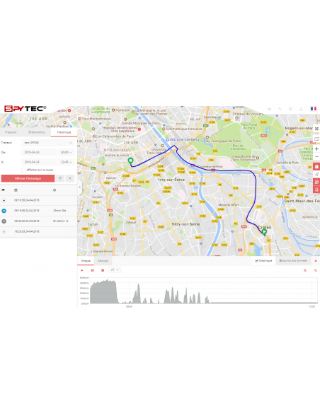 Licence/application GPS Spytec - map suivi