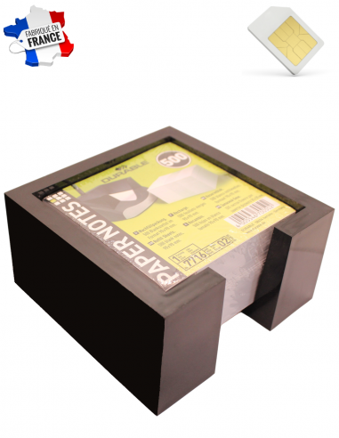 Bloc cube noir pour papier post-it micro GSM
