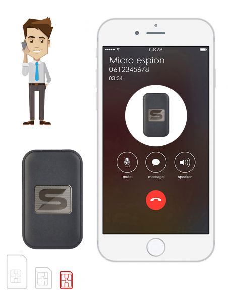 Micro GSM détection de voix à distance - appel