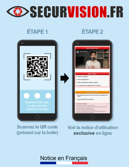 Notice detecteur de camera espion, GPS et frequences - etapes