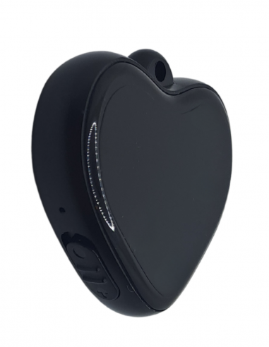 Pendentif Cœur Enregistreur Vocal Espion 16 Go - Micro Caché, Réduction De Bruit, Détection Sonore, Batterie 20h