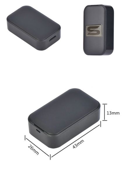 Micro GSM/GPS espion detection de son et mouvement - dimensions