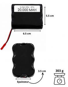 Batterie 20000 mAh 3,7V... 2
