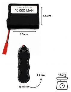 Batterie 10000 mAh 3,7V... 2