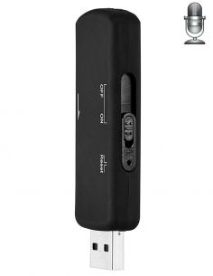 Micro Espion Dispositif Écoute à Distance avec Enregistrement Numérique sur  Micro SD Chasse Nature Prise Écouteurs Noir