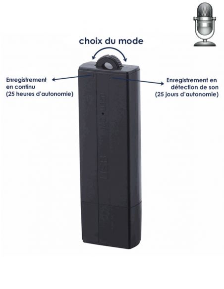 Clé enregistreuse longue autonomie - fonctionnalités