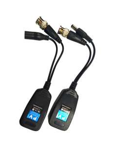 Couple de recepteur/transmetteur RJ45 BNC et alimentation