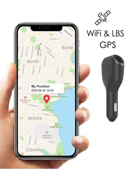 Balise GPS chargeur voiture - ecoute en direct - localisation GPS