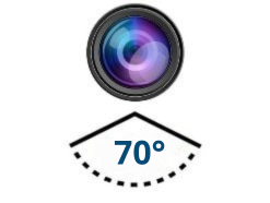 Champ de vision de 70°